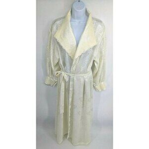Vtg Victoria's Secret Lace Long Robe Size Medium Large Gold Tag Bridal Romantic